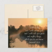 Appel à moi, Bible Verse Jérémie 33:3 Carte postal (Devant / Derrière)
