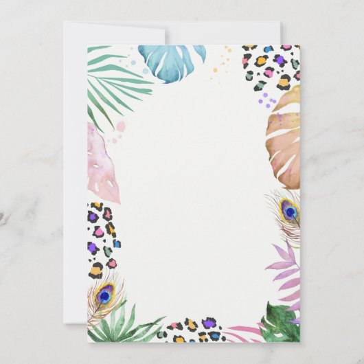 Appel à tous les animaux de fête Hippo Invitation  (Dos)