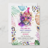 Appel à tous les animaux de fête Invitation d'anni (Devant)