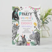 Appel à tous les animaux de fête Invitation d'anni (Debout devant)