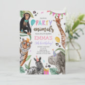 Appel à tous les animaux de fête Invitation d'anni (Debout devant)