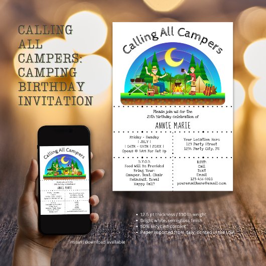 Appel à tous les campeurs : Camping Invitation d'a