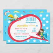 Appel à tous les super-héros Invitation de fête d' (Devant / Derrière)