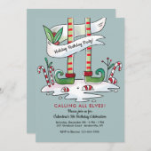 Appel à toutes les elfes Fête Invitation (Devant / Derrière)