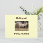 Appel à toutes les invitations d'animaux de fête (Debout devant)