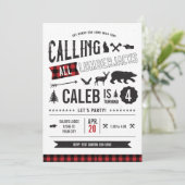 Appel à toutes les Lumberjacks Invitation de fête  (Debout devant)