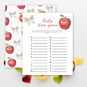 appel - Baby Artikel Spel. Baby Shower Spel