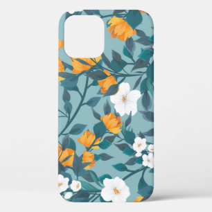 Appel Bloemen: Bloeiend Patroon Motief. iPhone 12 Hoesje