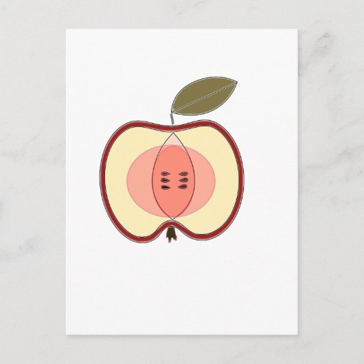 appel briefkaart (Voorkant)