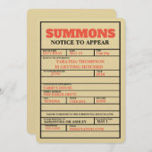 Appel de la cour Bachelorette Invitation (Devant / Derrière)