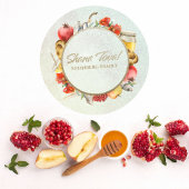 Appel en honing Shana Tova Rosh Hashanah Ronde Sticker