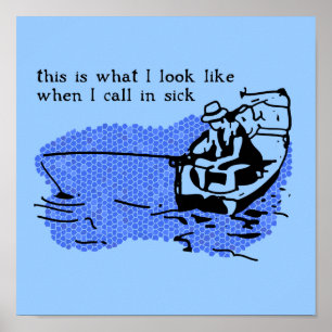 Appel En Sick Funy Poster Pêche Imprimer Signet Tr