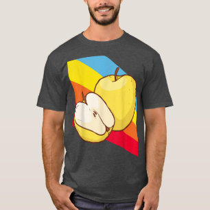 Appel gele Fruit Eten Vegan Vegetarisch T-Shirt