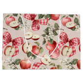 Appel & Gingham Strik Babyshower Cadeautas (Achterkant)