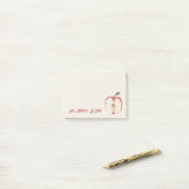 Appel Groen Blad Fruit Post-it® Notes (Op bureau)