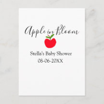 Appel in bloei baby shower rode appel naam datum 