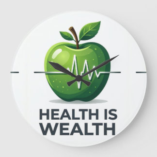Appel met Hartslag Pols en Gezondheid is Rijkdom Grote Klok