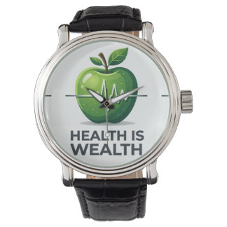 Appel met Hartslag Pols en Gezondheid is Rijkdom Horloge