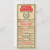 Appel officiel Invitations du parti de retraite (Devant)