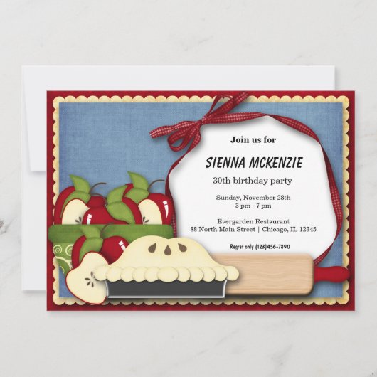 Appel Pie Birthday Kaart (Voorkant)