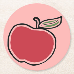 Appel Ronde Kartonnen Onderzetter