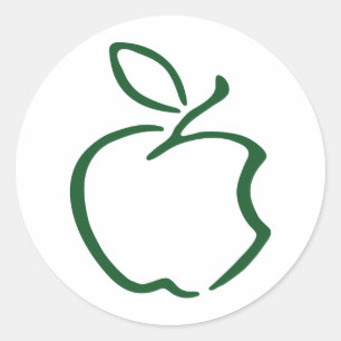 appel ronde sticker