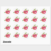 appel ronde sticker (Vel)