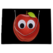 Appel, rood fruit met googly ogen - Gepersonalisee Groot Cadeauzakje (Voorkant)