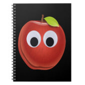 Appel, rood fruit met googly ogen - Gepersonalisee Notitieboek (Voorkant)