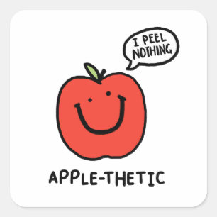 Appel-thetic Leuk Fruit Appel Pun Sticker
