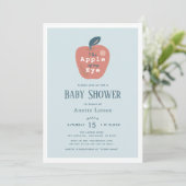 Appel van mijn Eye Blue Boy Baby shower Kaart (Staand voorkant)