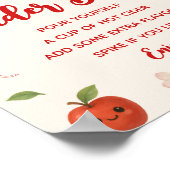 Appel van Mijn Oog Baby shower Apple Cider Bar Poster (Hoek)