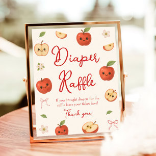 Appel van Mijn Oog Baby shower Luier Raffle Poster