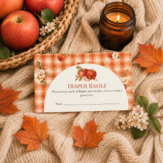 Appel Van Mijn Oog Herfst Baby Shower Luier Raffle Notitiekaartje