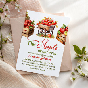 Appel van Mijn Oog Herfstmarktkorf Baby Shower Kaart