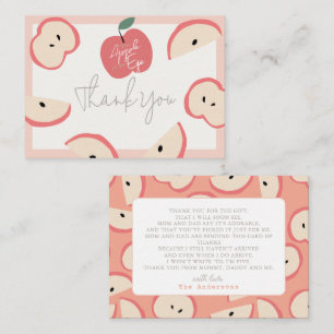 Appel van mijn Oog Roze Meisje Baby Shower Dankjew Notitiekaartje