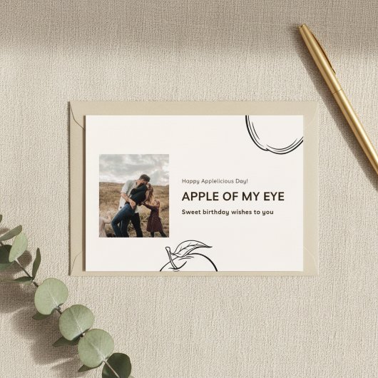 Appel van mijn oog Verjaardagskaart met eigen foto Kaart