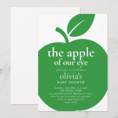 Appel van ons Eye Green Baby shower Kaart (Voorkant / Achterkant)