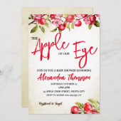 Appel van ons oog Baby shower, Herfst Baby shower Kaart (Voorkant / Achterkant)