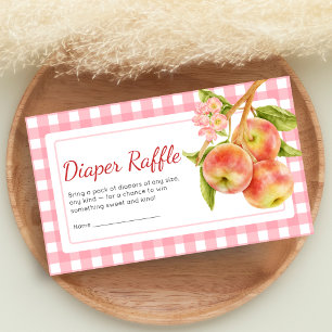 Appel van Ons Oog Gingham Baby Shower Luier Raffle Informatiekaartje