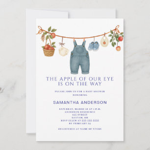 Appel van Ons Oog Jongens Baby Shower Kaart