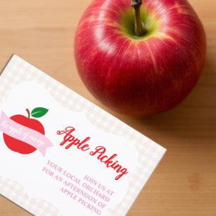 Appel Van Ons Oog Meisjes Verjaardag Appel Plukken Informatiekaartje