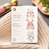 Appel van ons oog moderne waterverf baby shower kaart