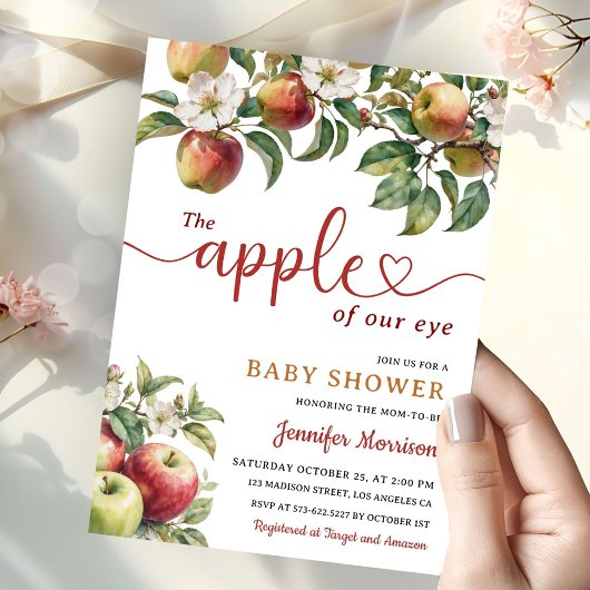 Appel van onze Eye Baby shower Herfst Genderneutra Kaart