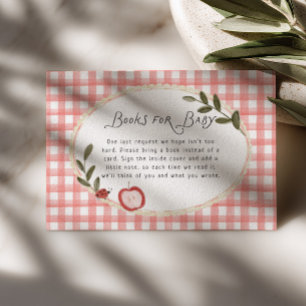 Appel Van Onze Ogen Baby Shower Boeken voor Baby Informatiekaartje