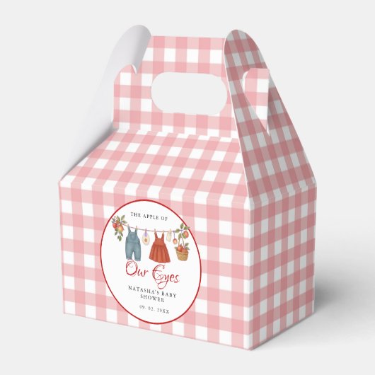 Appel van onze ogen Fruit Herfst baby shower dank  Bedankdoosjes (Voorkant Zijde)