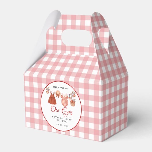 Appel van onze ogen Fruit Herfst baby shower dank Bedankdoosjes (Voorkant Zijde)