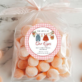 Appel van onze ogen Fruit Herfst baby shower dank Ronde Sticker