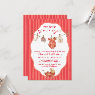 Appel van onze ogen gestreepte Baby Shower Kaart