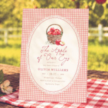 Appel Van Onze Ogen Rode Gingham Baby Shower Uitno